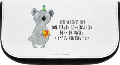 Produktbild von Mr. & Mrs. Panda Kulturtasche Koala Geschenk - Weiß - Kulturbeutel, Geburtstag, Kosmetiktasche, kosmetiktäschchen, Make-up Organizer, Party, klein