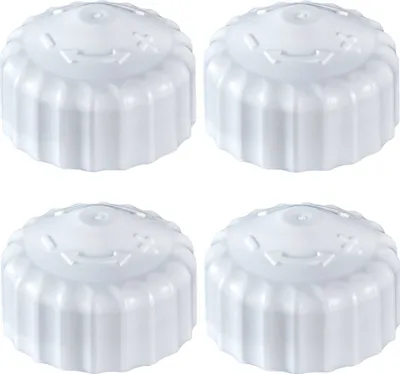 Produktbild von 4x weiße Bauschutzkappe, Handregulierkappe, einfache Ausführung, M30 x 1,5