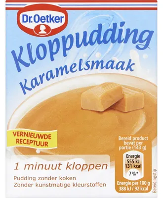 Produktbild von Dr. Oetker Kloppudding Karamell 74g – cremiger Karamellpudding, Snack