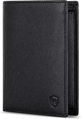 Produktbild von Leder Geldbörse RFID Schutz Echtleder Portemonnaie Damen Herren Brieftasche Wallet mit Geschenkbox Sicher Kartenetui kompakt elegant