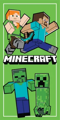 Zdjęcie produktu dla Ręcznik kąpielowy Minecraft, ręcznik plażowy, 70 x 140 cm