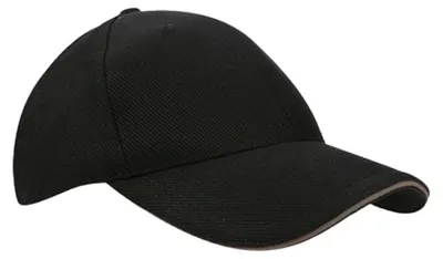 Immagine prodotto di L-Merch - Cappellino da baseball strutturato LT1089 (taglia unica) (nero/grigio)