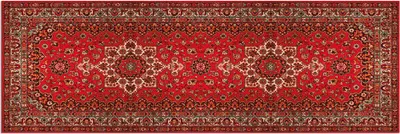 Produktbild von Küchenläufer Vintage Perser beige rot rutschfester Flur Teppich