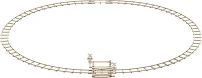 Produktbild von Wooden City Round Rails + Crossing