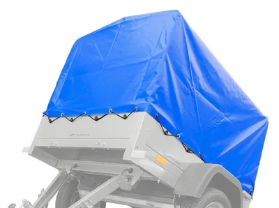 Produktbild von UNITRAILER Hochplane Blau 80 cm für Garden Trailer 150 KIPP Anhänger 150x106 cm