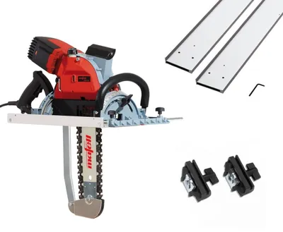 Produktbild von Zimmerei Kettensäge ZSX Ec 400 Q + Führungsschiene 3m, 2-teilig + Adapterpaar