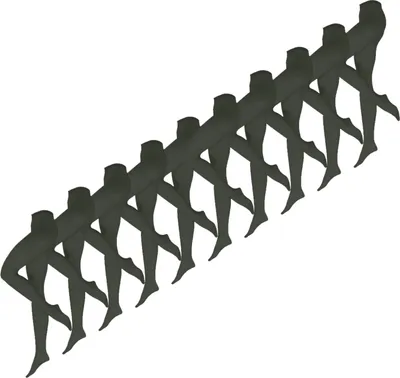 Produktbild von NUR DIE Damen Feinstrumpfhose 10-Pack Supersitz Große Größen 20 DEN - schwarz - Größe 50-52