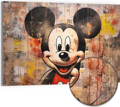 Produktbild von DEQORI Hybrid Leinwand Bild 90x60 cm 'Urbane Nostalgie' Wandbild Glas flach modern