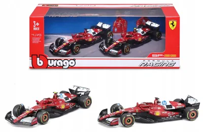 Zdjęcie produktu dla Zestaw samochodzików Ferrari SF-25 F1, skala 1:43, Hamilton i Leclerc, modele samochodów Formuły 1, idealne na prezent
