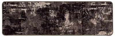 Produktbild von vidaXL Teppichläufer MARSA Schwarz 100 x 350 cm Polyester und PVC