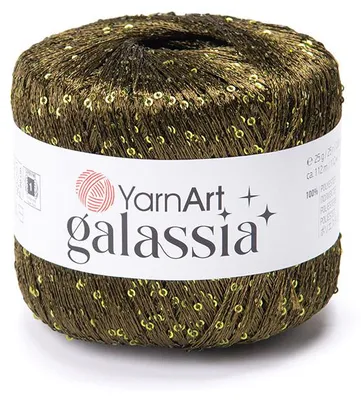 Produktbild von YarnArt Galassia 5815 Paillettengarn Khaki Grün 25g