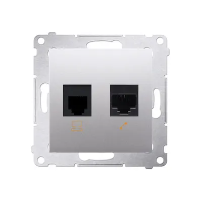 Zdjęcie produktu dla Kontakt-Simon D5T.01/43, Srebrny, Plastik, IP20, 75 mm, 32 mm, 75 mm