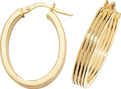 Produktbild von 9 Karat (375) Gold Damen - Creolen / Ohrringe - 21mm*4mm; TRS16377