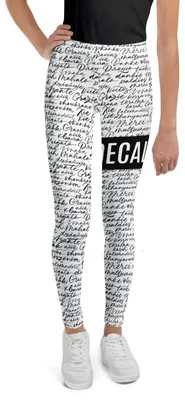 Produktbild von DECALVIBES Mädchen Leggings für Kinder & Jugendliche Urban Side Multilingual Calligraphy - 146