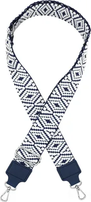 Produktbild von axy Taschen Schulterriemen 4cm Breiter Verstellbarer Taschengurt für Wechsel Schultergurt Azteken Muster Trageriemen Taschen, Farbe:Blau-Weiss