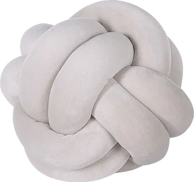 Obrázek produktu pro BELIANI Dekorativní sametový polštář šedý uzel 20 x 20 cm doplňky obývací pokoj ložnice