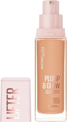 Produktbild von Maybelline Lifter Plump & Glow SPF 15: Flüssige Foundation für einen ebenmäßigen und strahlenden Teint. 119, 30 ml