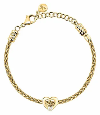 Produktbild von Elegantes vergoldetes Stahlarmband Heart Drops SCZ1424
