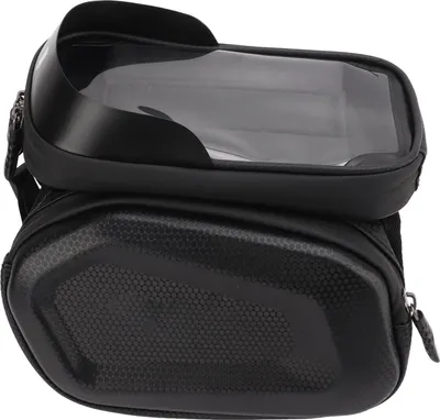 Immagine prodotto di Borsa telaio bicicletta Finto cuoio impermeabile trasparente visiera laterale borsa robusta durevole telefono per sotto 7.2in