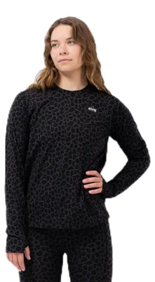 Produktbild von EIVY Damen Loose Fit Wolle Top, Schwarz Leopard, Gr. L