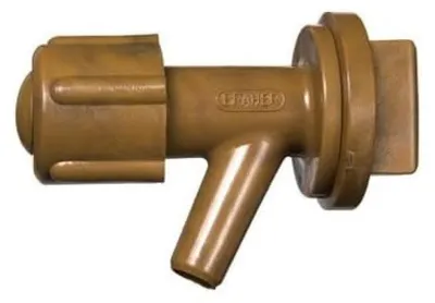 Mini-Kunststoffhahn 1/2" mit Mutter für Kanister