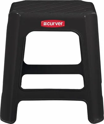 Produktbild von Curver Tritt Kunststoff Hocker antrazit 43cm stabil und vielseitig