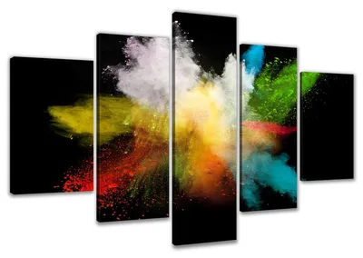 Produktbild von 6316 Farbexplosion Leinwandbild 5-teilig 200x100 cm