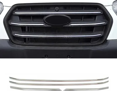 Immagine prodotto di Modanature griglia radiatore griglia anteriore per Ford Transit 2019-2025 acciaio inox argento 4x