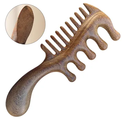 Produktbild von Kopfhautmassagegerät aus Holz,2-in-1 Meridian-Kamm,Massagekamm aus Holz und Sandelholzkamm für Haarpflege,für Stressabbau Männer und Frauen