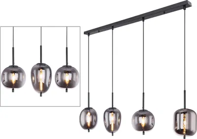 Produktbild von LED Pendelleuchte, Glas rauchfarben, H 120 cm