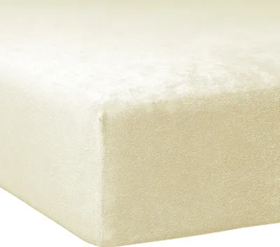 Produktbild von Traumschlaf Flausch Frottee Spannbettlaken 90x190 cm - 100x200 cm natur