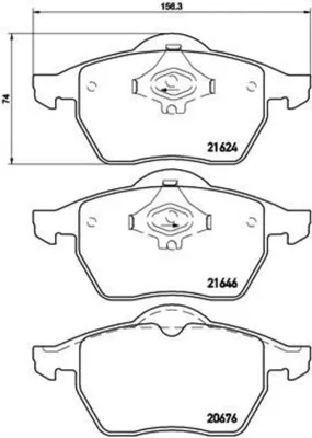Produktbild von Brembo Bremsbelagsatz, Scheibenbremse Vorderachse P 85 036
