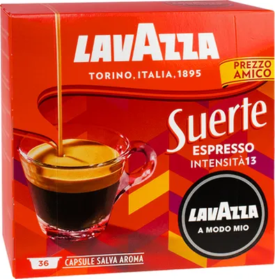 Zdjęcie produktu dla Lavazza Suerte, Kapsułka kawy, Espresso, Ciemna palona, A Modo Mio, 36 kub., 13/13