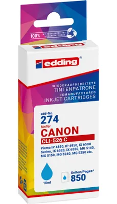 Image de Cartouche d'encre remplace Canon CLI-526 cyan