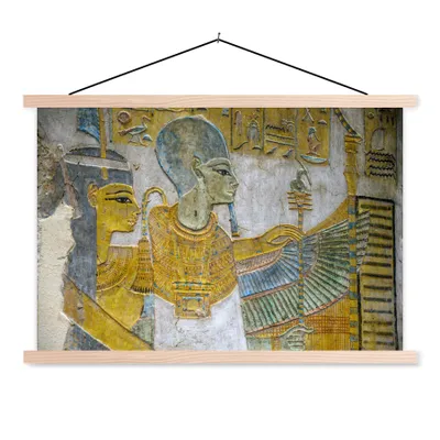 Produktbild von MuchoWow® Textilposter Malerei in Ägypten 60x40 cm mit holzfarbenen Rahmen - Bilder