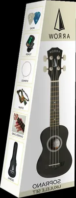 Imagen del producto de Conjunto Arrow PB10 BK con descuento, que incluye un ukelele soprano
