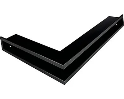 Immagine prodotto di Griglia per caminetto aperta ad angolo a sinistra 40x80x6 cm tappetino nero HSF06-262
