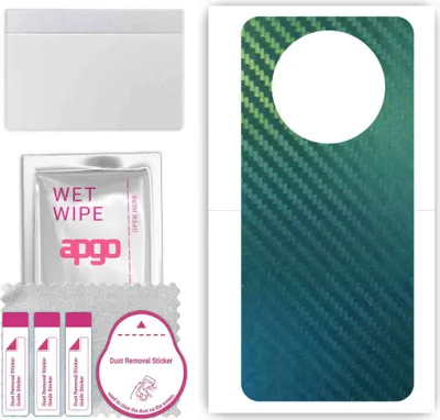 Produktbild von apgo Rückseite Schutzfolie, Skin, kompatibel mit Honor Magic4 Lite, Hinten Displayschutzfolie aus Vinylfolie, kratzfest, einfache Montage - Kohlenstoff-Chamäleon CAKA1