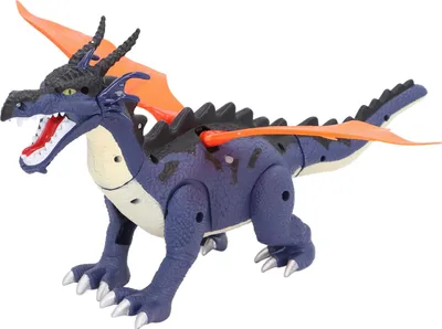 Productafbeelding van Elektrisch wandelend dinosaurus speelgoed voor kinderen, grappige draak met geluid en lichteffecten en een gesimuleerde vlamspuit, blauw