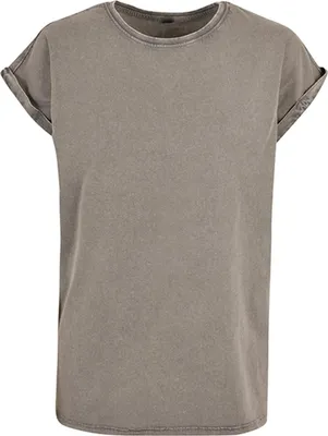 Immagine prodotto di Build Your Brand BY053 | Damen Acid Washed Extended Shoulder Tee - Farbe: Berry Black - Größe: L
