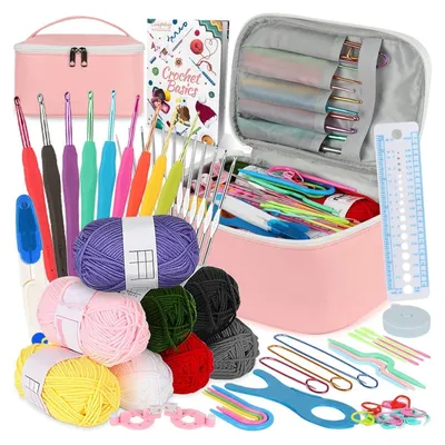 Produktbild von Coopay 62 Stück Häkelnadel Set für Anfänger mit Wolle und Tasche