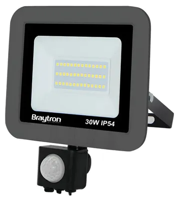 Produktbild von Braytron LED Strahler mit Bewegungsmelder Außen Garage Garten superhell Lampe 30W IP54 3000K