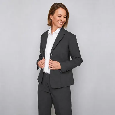Produktbild von Damen Blazer anthrazit Gr. 80 : 80 : anthrazit : 53% Polyester 43% Schurwolle 4% Elasthan