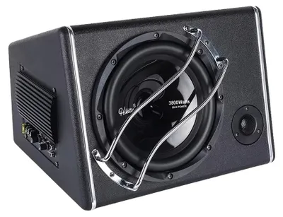 Immagine prodotto di Subwoofer, potenza massima 3800 W, potenza RMS 480 W, tensione 12 V, risposta in frequenza 40 Hz-20 kHz, impedenza 3,8 Ω