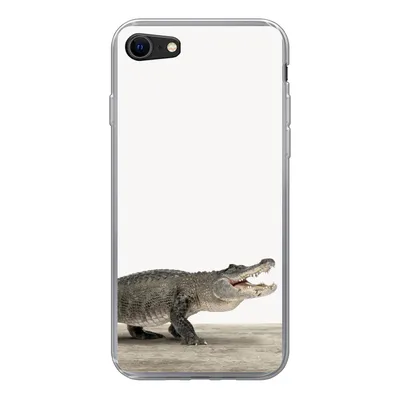 Produktbild von MuchoWow® Handyhülle Schutzhülle Hülle für iPhone 7 Kinder - Krokodil - Junge - Kinder - Mädchen Silikon Softcase Handy Hülle - Kartenhalter