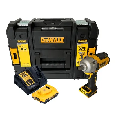 Produktbild von DeWalt DCF 891 D1T Akku Schlagschrauber 18 V 1084 Nm 1/2" Brushless + 1x Akku 2,0 Ah + Ladegerät + TSTAK