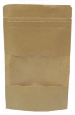 Imagen del producto de Bolsas kraft con ventana 12x20 cm