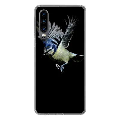 Produktbild von MuchoWow® Handyhülle Schutzhülle Hülle für Huawei P30 Vogel - Federn - Porträt Silikon Softcase Handy Hülle - Kartenbesitzer
