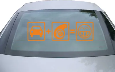 Produktbild von Indigos UG - Aufkleber Heckscheibe & Motorklappe DE2034 - orange - 600x171 mm - Turbo Boost - Auto Scheiben Fenster Heckklappe Tuning Racing JDM - Die cut