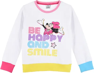 Produktbild von Minnie Mouse Sweatshirt Pullover langarm Oberteil , Farbe:Weiß, Größe:104